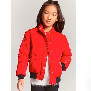 Forever 21 red puffer jacket